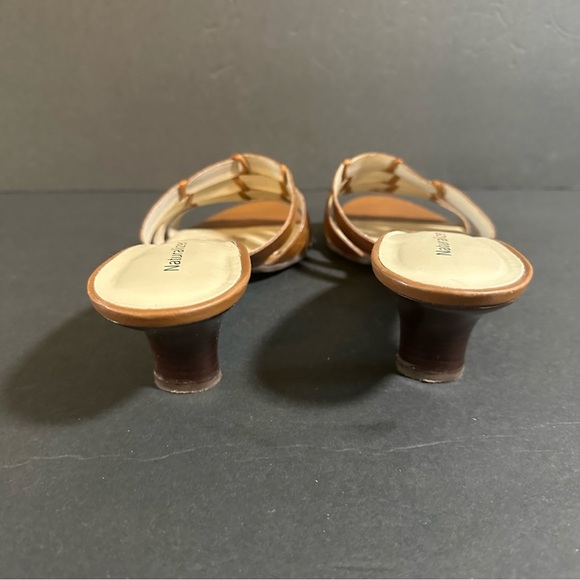 NATURALIZER Slip On Leather Strappy Brown Sandles/Shoes size 8 1/2 - Picture 6 of 8